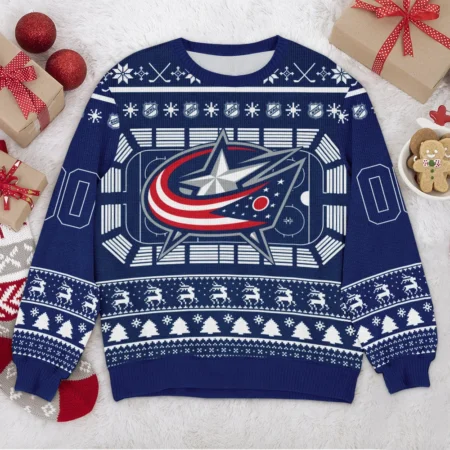 Special Release Columbus Blue Jackets NHL Ugly Sweater All Over Prints Christmas Season QTNHLVA160924A9