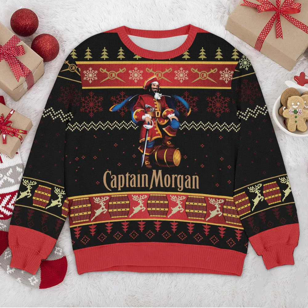 Special Release Ugly Sweater Captain Morgan All Over Prints Christmas Season QTTK110924A14