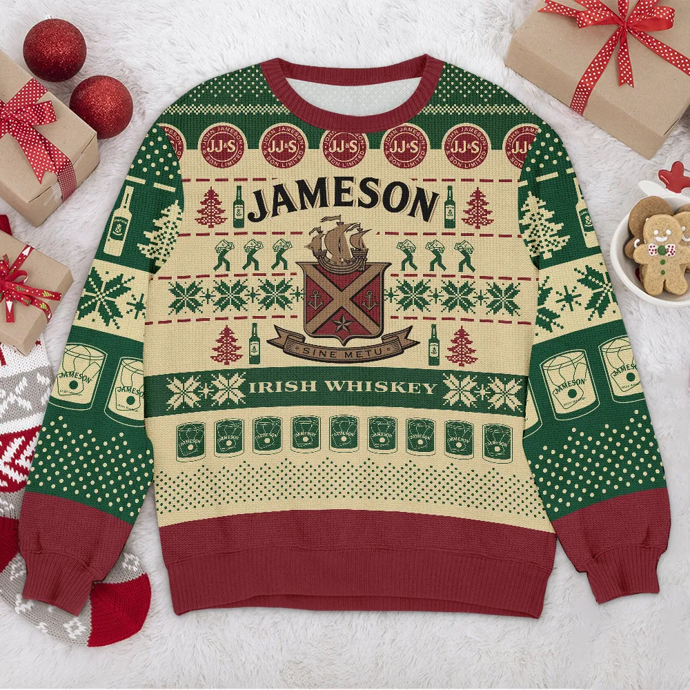 Special Release Ugly Sweater Jameson All Over Prints Christmas Season QTTK110924A34