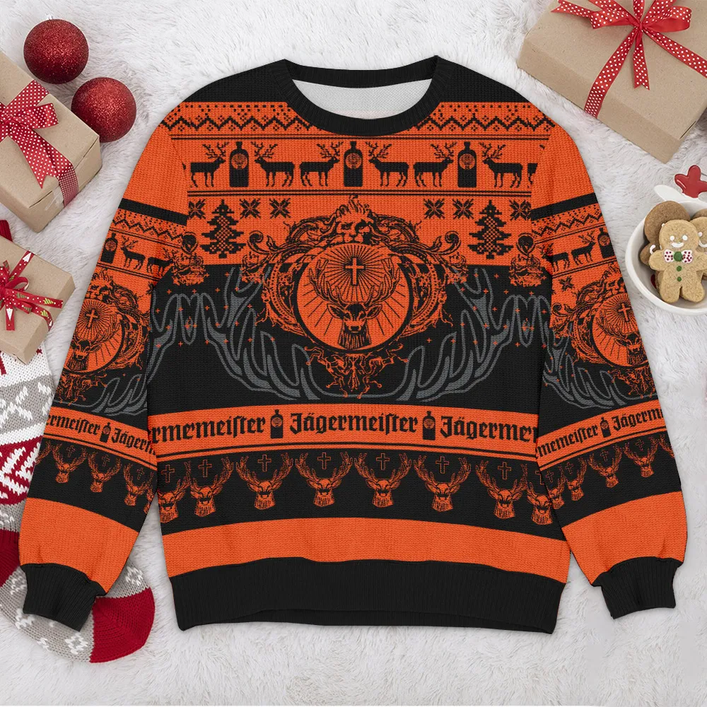 Special Release Ugly Sweater Jagermairter All Over Prints Christmas Season QTTK110924A35