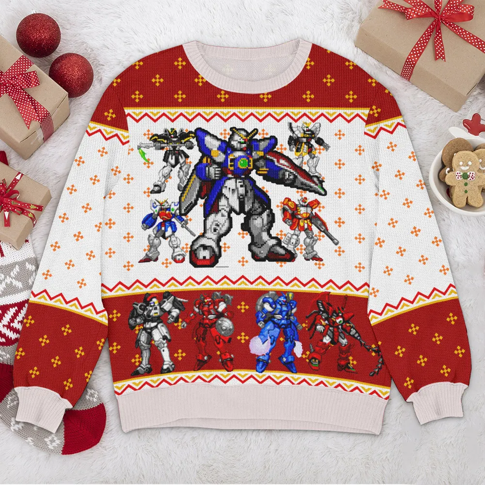 Special Release Ugly Sweater Robot All Over Prints Christmas Season QTTK110924A4