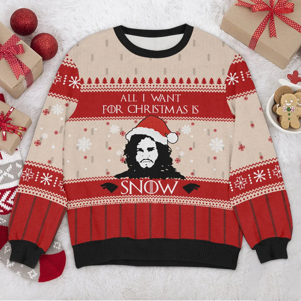 Special Release Ugly Sweater Snow All Over Prints Christmas Season QTTK110924A42