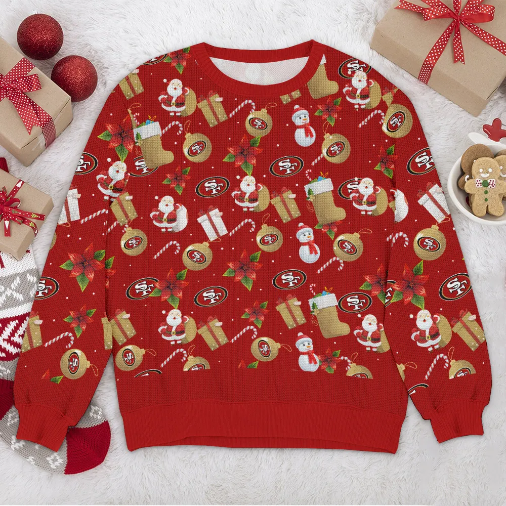 Special Release Ugly Sweater Red San Francisco All Over Prints Christmas Season QTTK110924A8