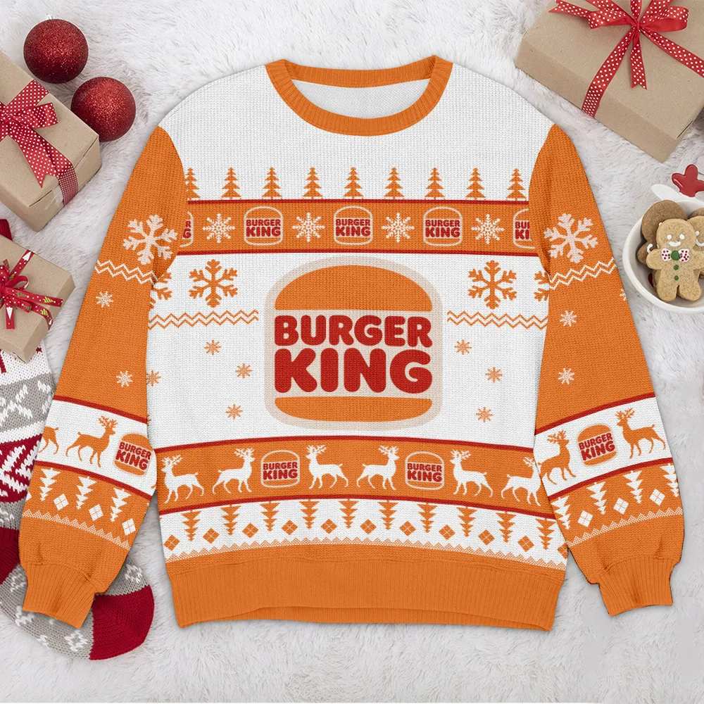 Special Release Ugly Sweater Burgur King All Over Prints Christmas Season QTTK110924A9