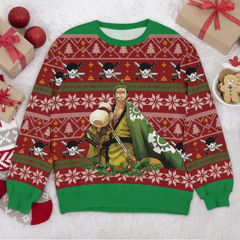 Special Release Ugly Sweater Zoro All Over Prints Christmas Season QTTK130924A54