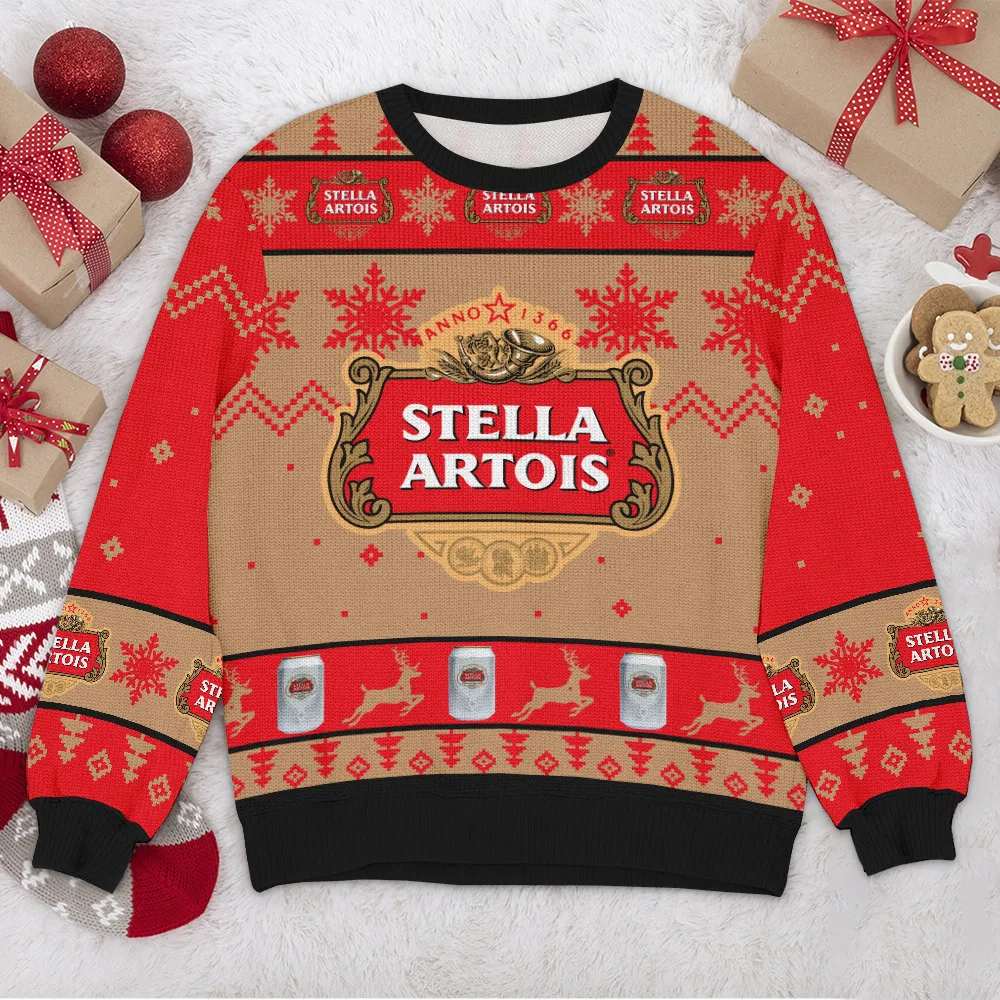 Special Release Ugly Sweater Stella Artois All Over Prints Christmas Season QTTK130924A63