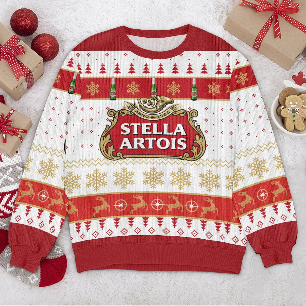 Special Release Ugly Sweater Stella Artois All Over Prints Christmas Season QTTK130924A65