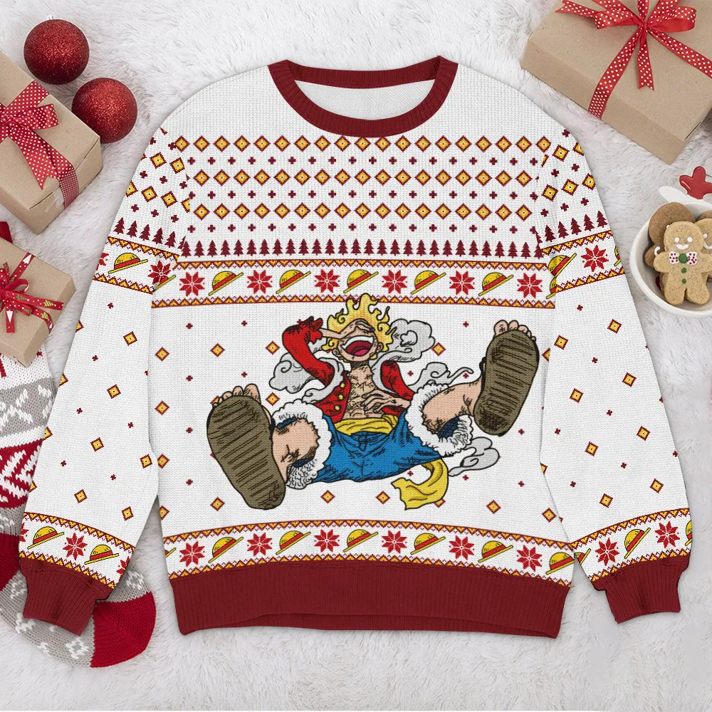 Special Release Ugly Sweater Luffy Nika All Over Prints Christmas Season QTTK130924A66