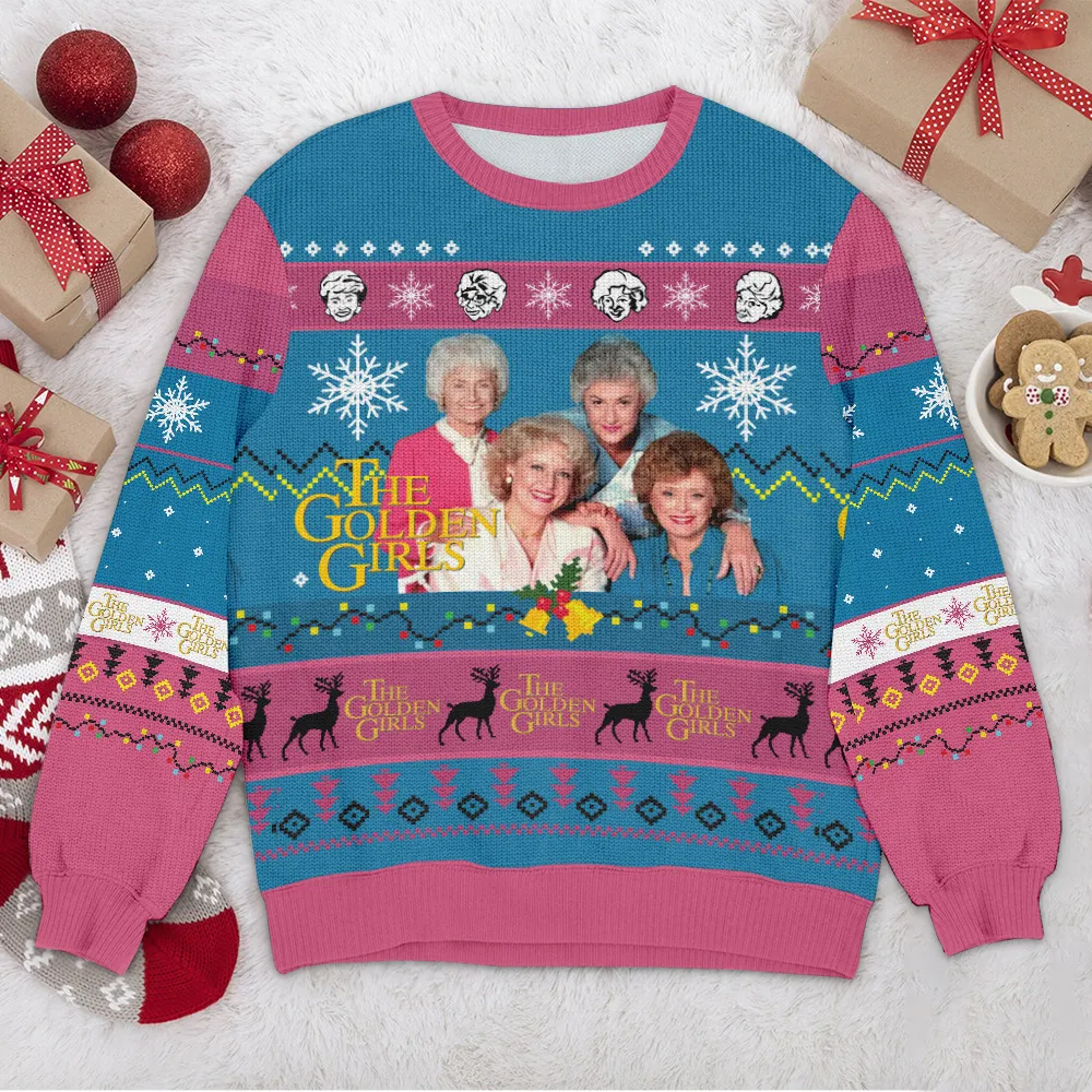 Special Release Ugly Sweater The Golden Girls All Over Prints Christmas Season QTTK130924A70