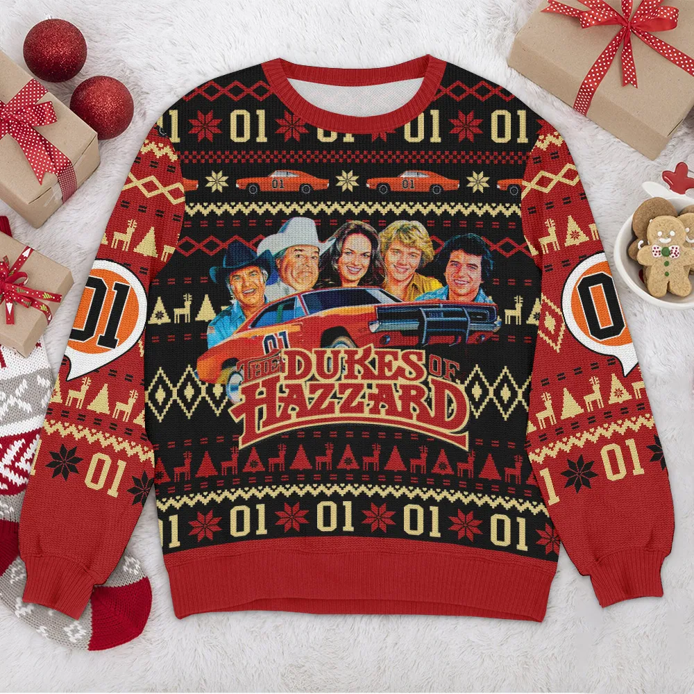 Special Release Ugly Sweater Dukes Hazzard All Over Prints Christmas Season QTTK130924A74