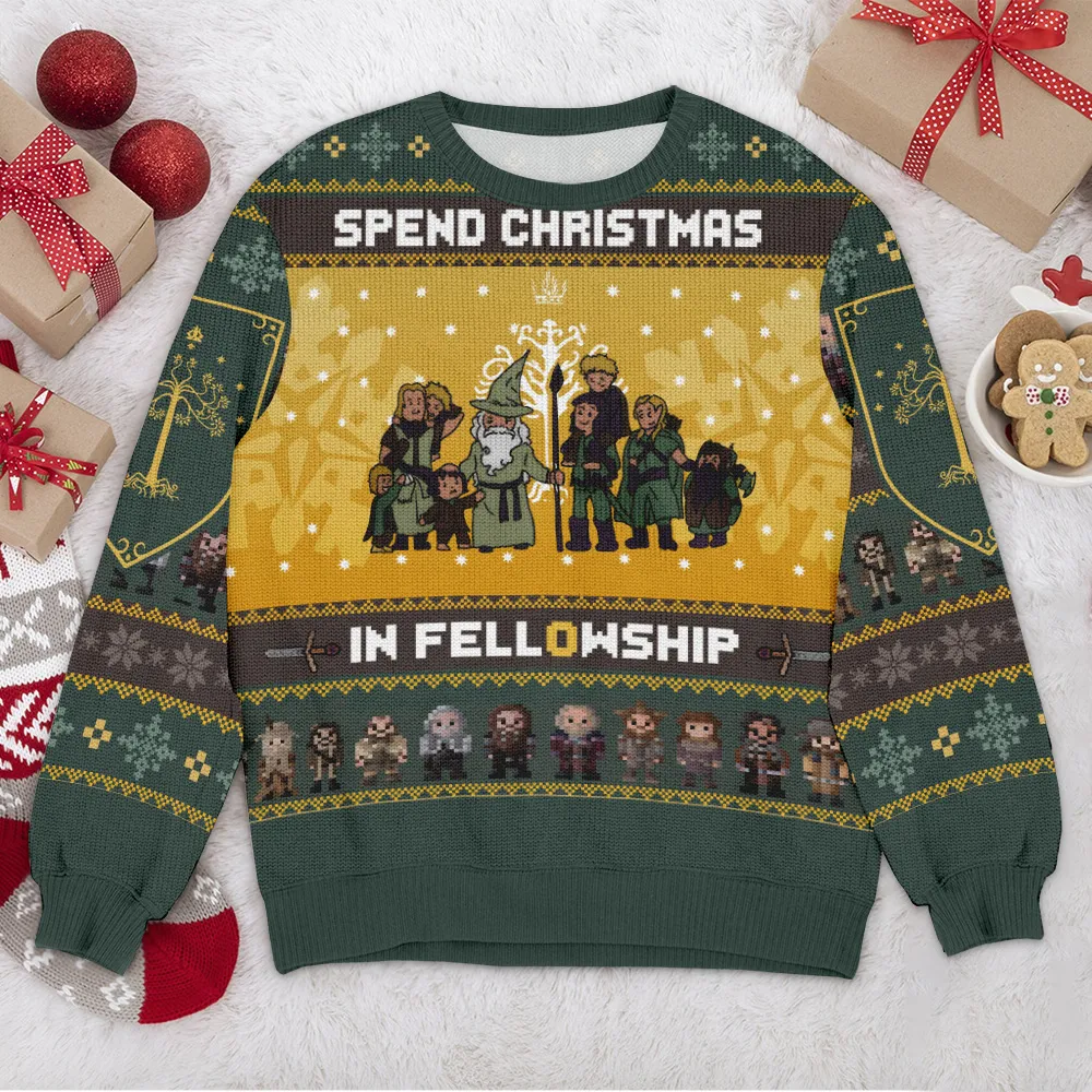 Special Release Ugly Sweater Spend Christmas All Over Prints Christmas Season QTVA110924A1