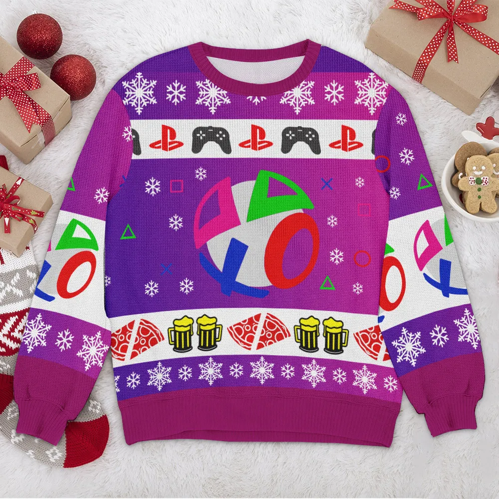 Special Release Ugly Sweater Game All Over Prints Christmas Season QTVA110924A19