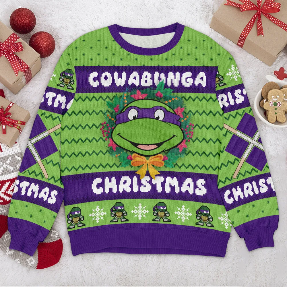 Special Release Ugly Sweater Cowabunga All Over Prints Christmas Season QTVA110924A24