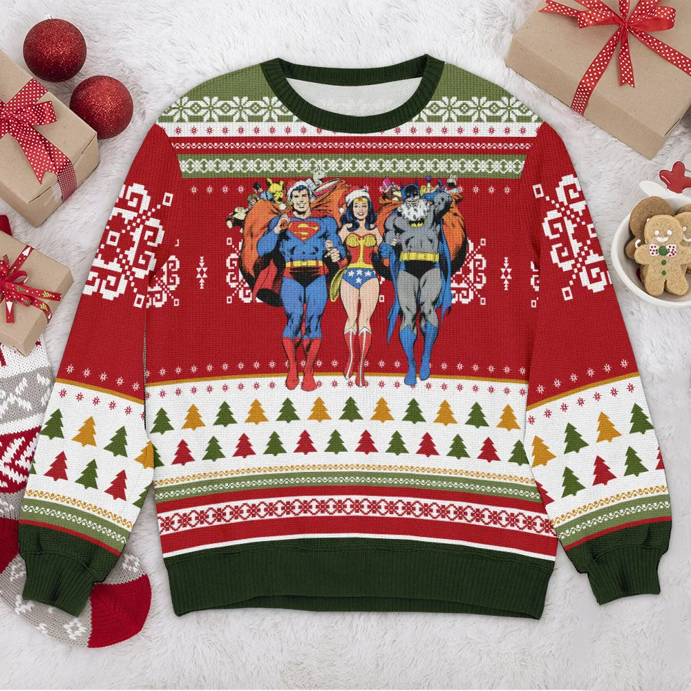 Special Release Ugly Sweater Justice League All Over Prints Christmas Season QTVA110924A27