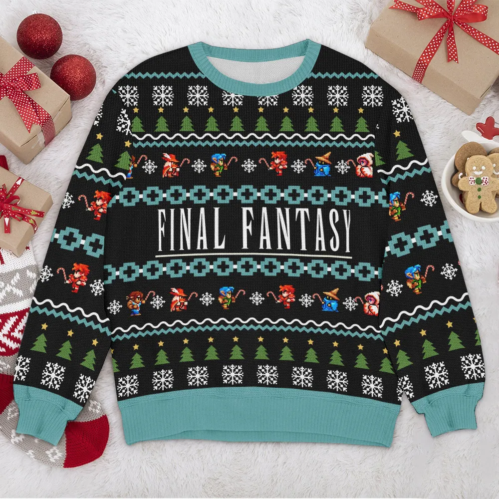 Special Release Ugly Sweater Final Fantasy All Over Prints Christmas Season QTVA110924A37