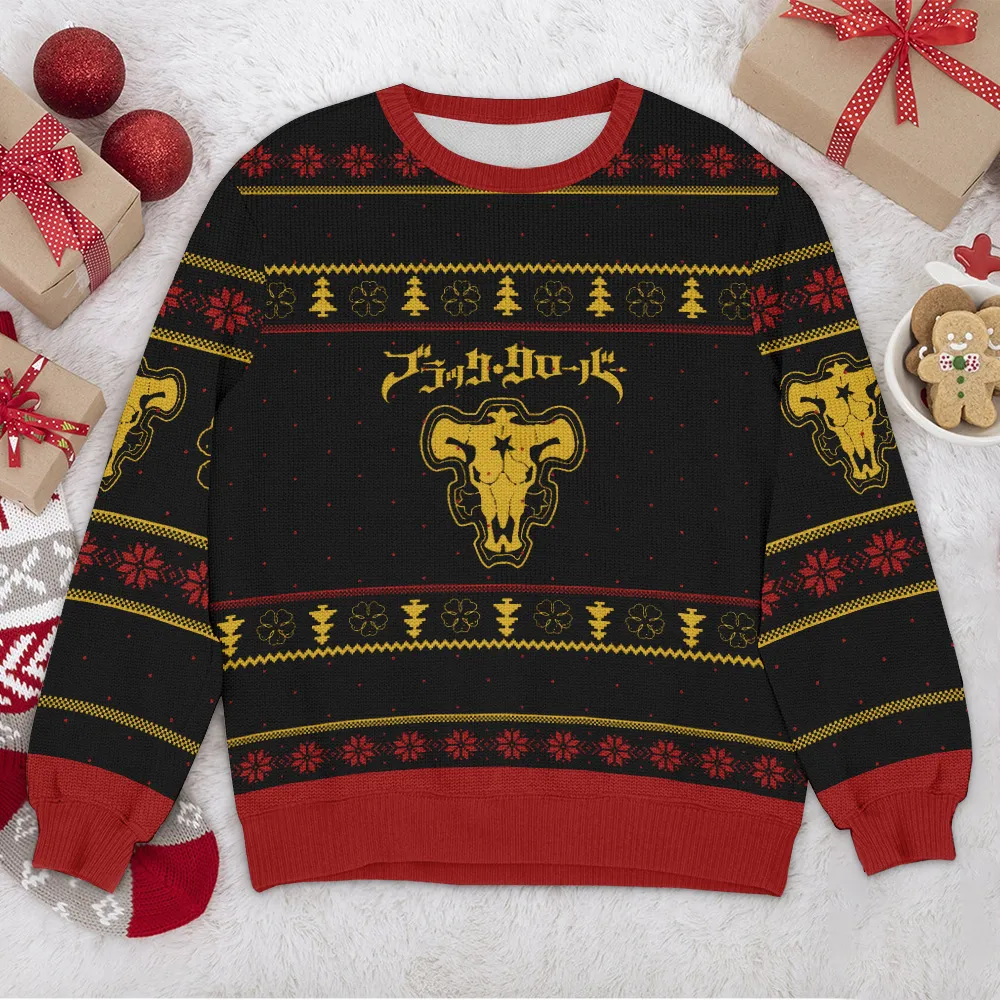 Special Release Ugly Sweater Bull All Over Prints Christmas Season QTVA110924A40