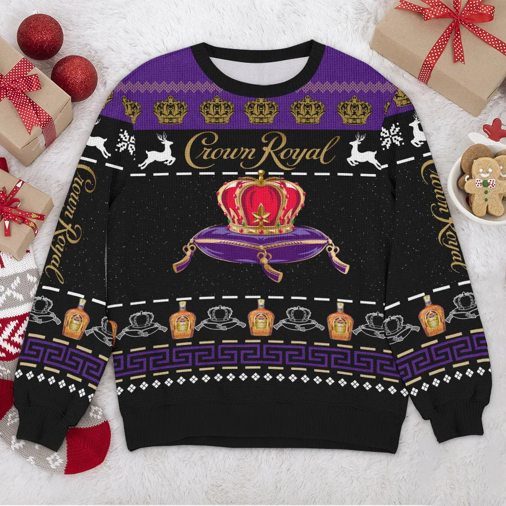 Special Release Ugly Sweater Crowm Royal All Over Prints Christmas Season QTVA110924A53