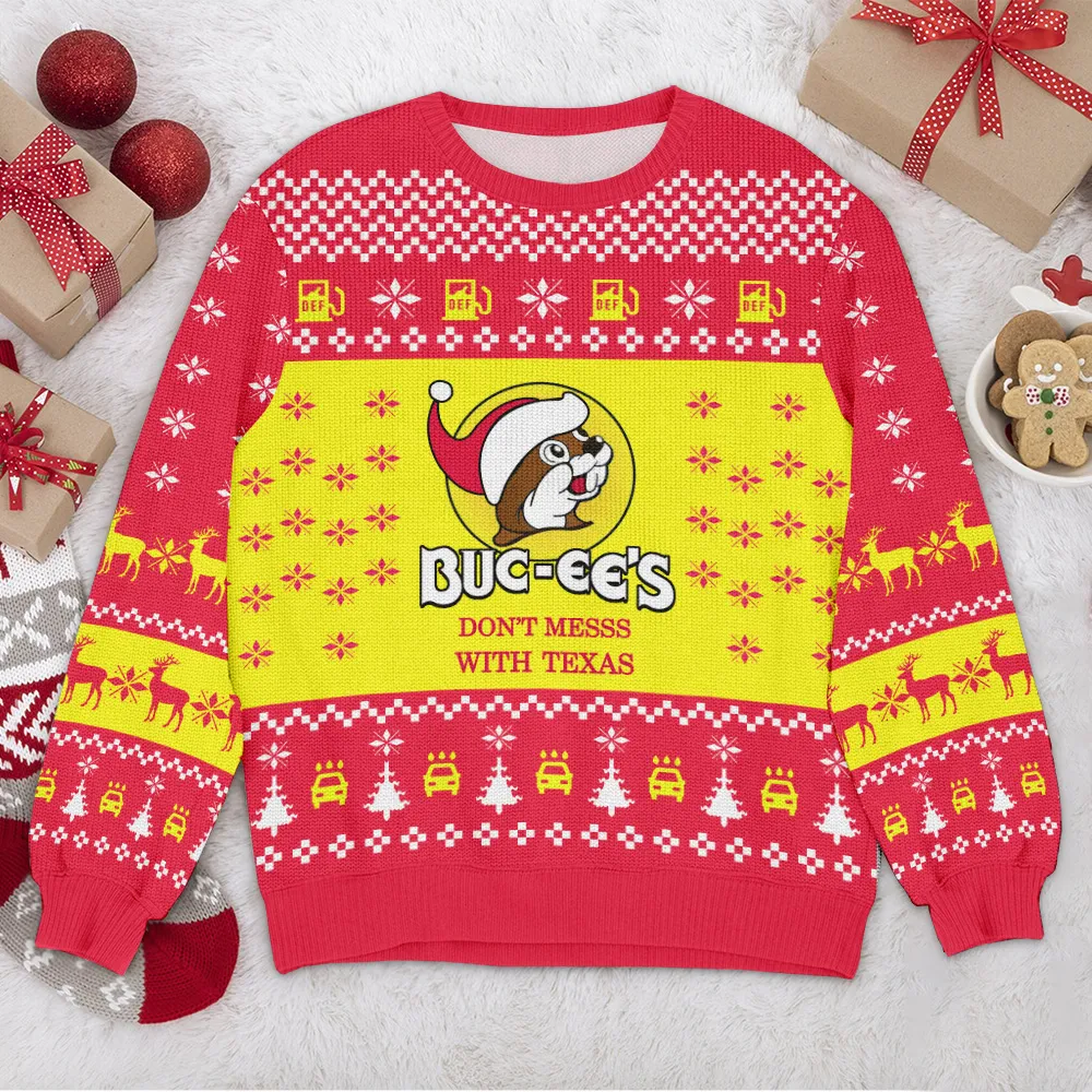 Special Release Ugly Sweater Buc Ee's All Over Prints Christmas Season QTVA110924A56