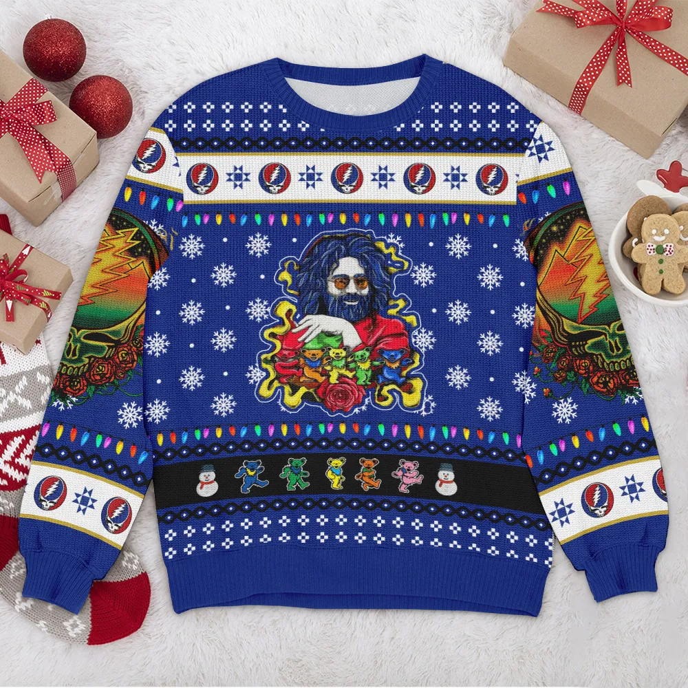 Special Release Ugly Sweater Jerryy Garcia Grateful Dead All Over Prints Christmas Season QTVA110924A66