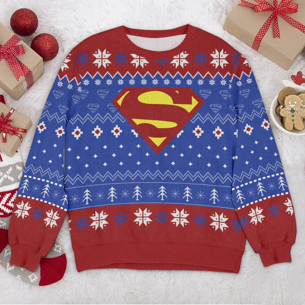 Special Release Ugly Sweater Superman All Over Prints Christmas Season QTVA110924A7