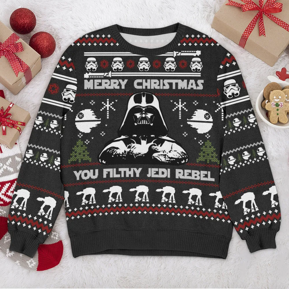 Special Release Ugly Sweater Star Wars All Over Prints Christmas Season QTVA110924A78