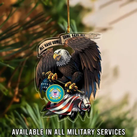 All Gave Some Some Gave All U.S. Coast Guard Veteran Custom Shape Ornament BLVTR23924A5CG