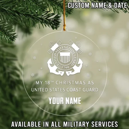 Custom Christmas As U.S. Coast Guard Veteran Custom Shape Ornament BLVTR26924A2CG