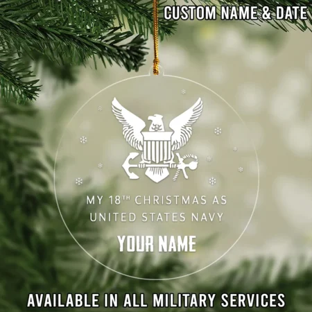 Custom Christmas As U.S. Navy Veteran Custom Shape Ornament BLVTR26924A2NV