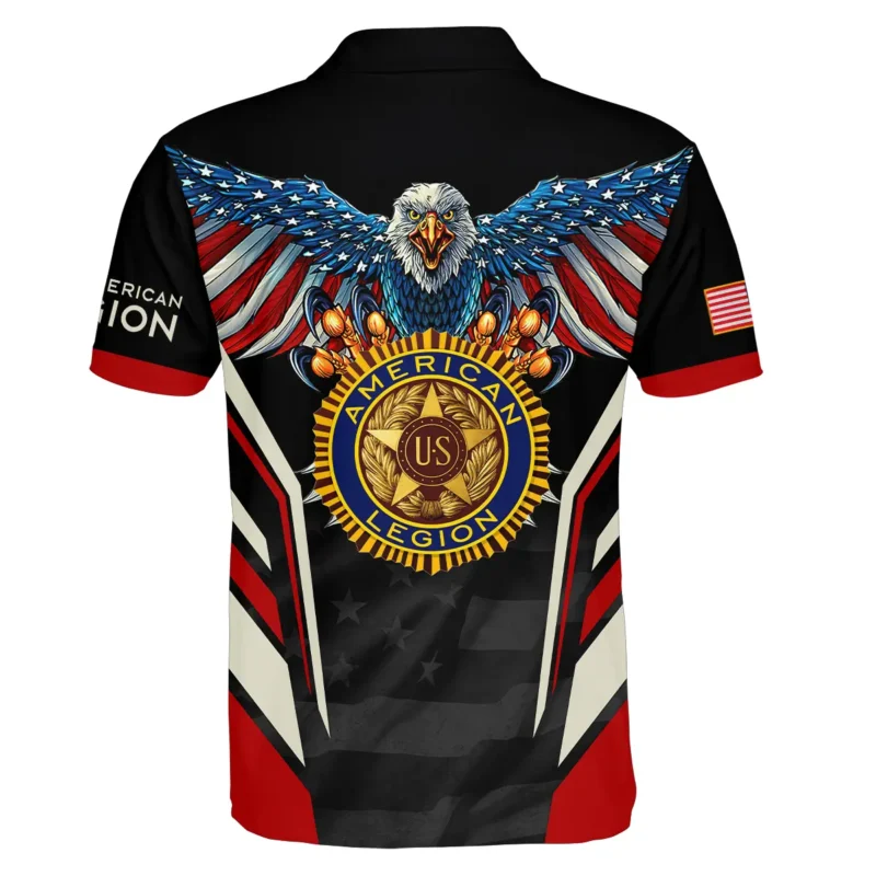 Eagle And American Legion United States Veteran All Over Prints BLVET24924A2PL - Polo Shirt