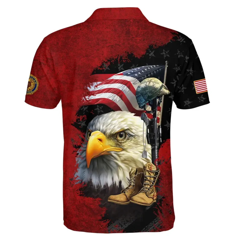 Eagle Helmet Boots American Legion United States Veteran All Over Prints BLVET24924E2PL - Polo Shirt