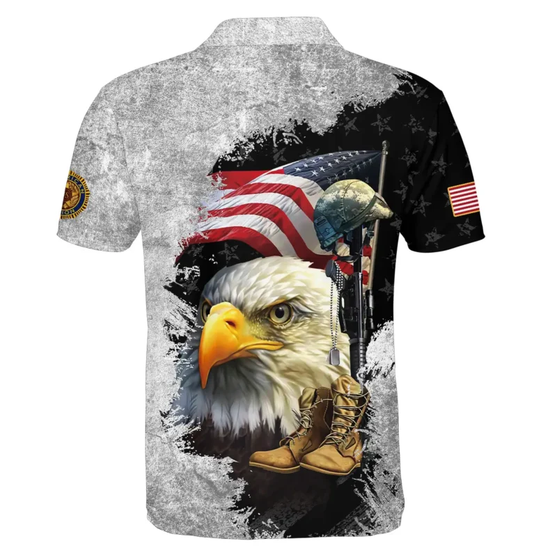 Eagle Helmet Boots American Legion United States Veteran All Over Prints BLVET24924E4PL - Polo Shirt