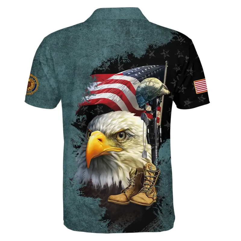 Eagle Helmet Boots American Legion United States Veteran All Over Prints BLVET24924E5PL - Polo Shirt