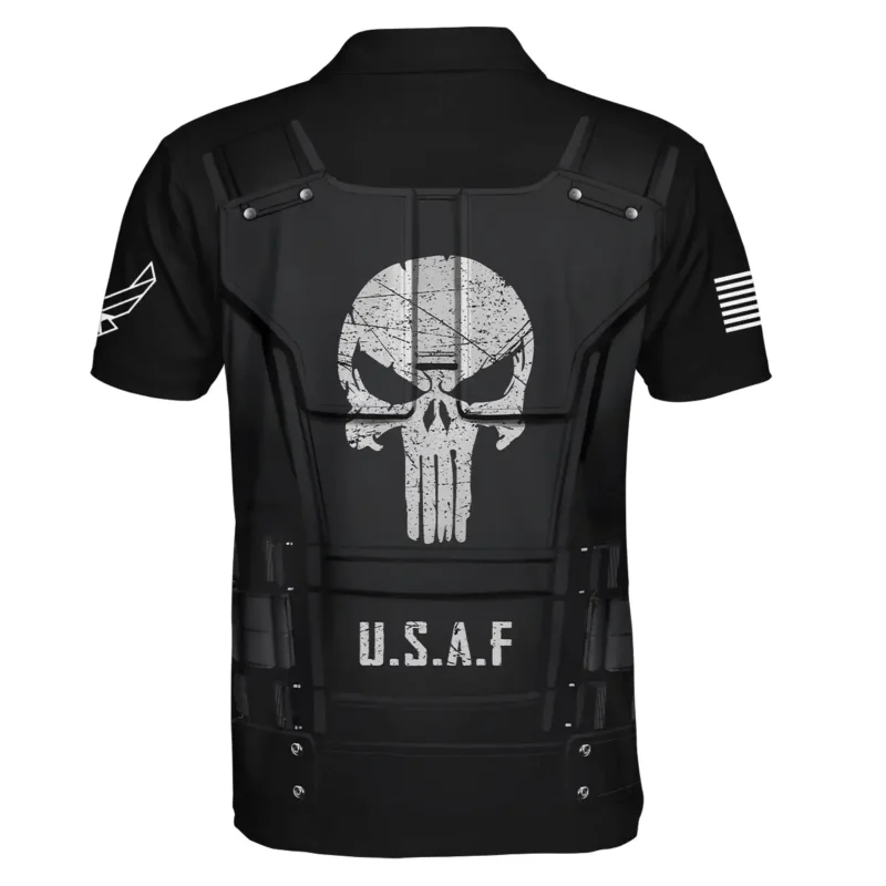 Punisher Skull U.S. Air Force All Over Prints BLVTR18924A1AFPL - Polo Shirt