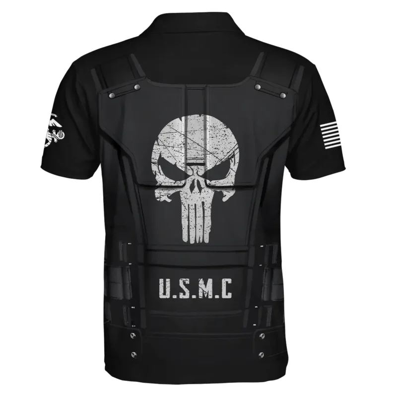 Punisher Skull U.S. Marine Corps All Over Prints BLVTR18924A1MCPL - Polo Shirt