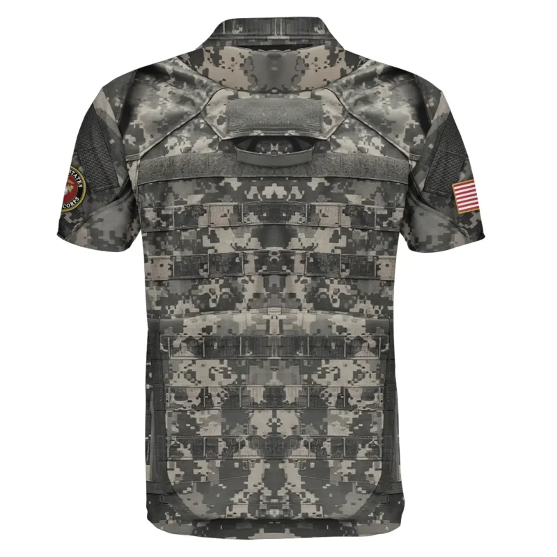 Uniform Camo Pattern U.S. Marine Corps All Over Prints BLVTR18924A2MCPL - Polo Shirt