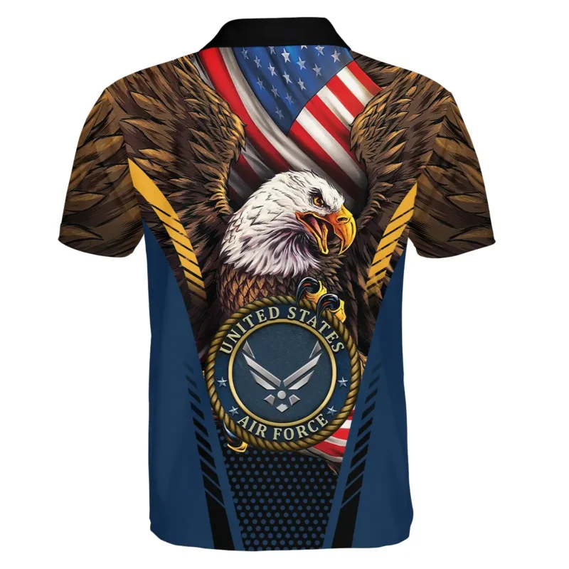 Eagle And Flag U.S. Air Force All Over Prints BLVTR20924A3AFPL - Polo Shirt