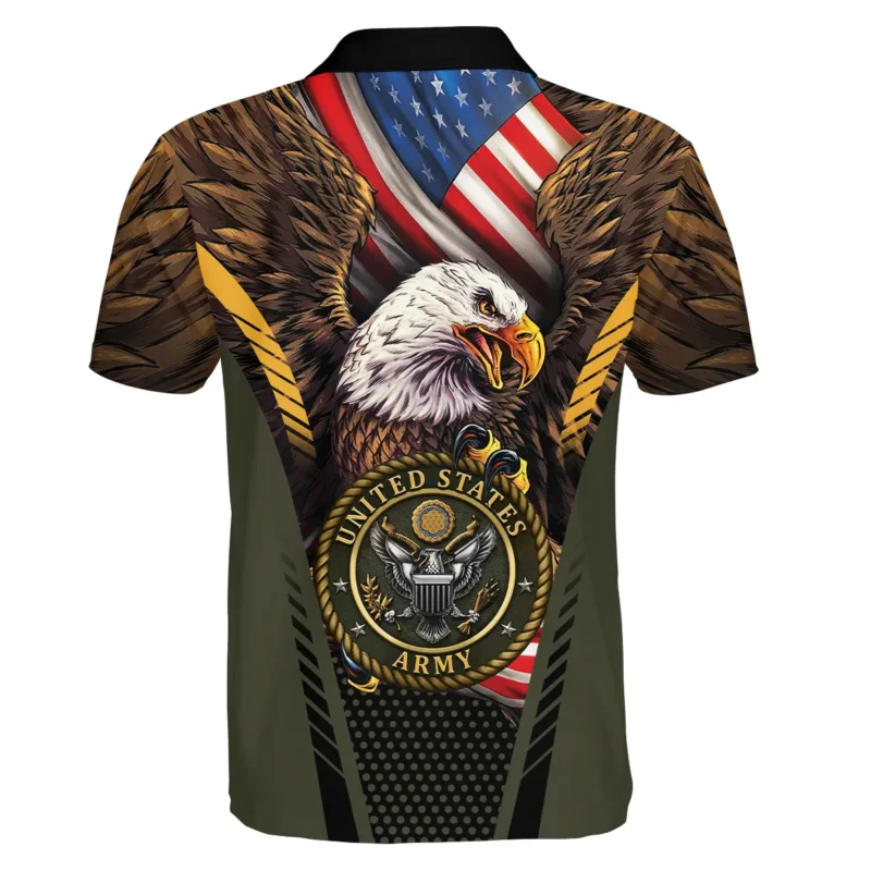 Eagle And Flag U.S. Army All Over Prints BLVTR20924A3AMPL - Polo Shirt