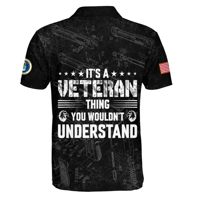 It's A Veteran Thing You Wouldn't Understand Bullet Dissection U.S. Air Force All Over Prints BLVTR21924A1AFPL - Polo Shirt