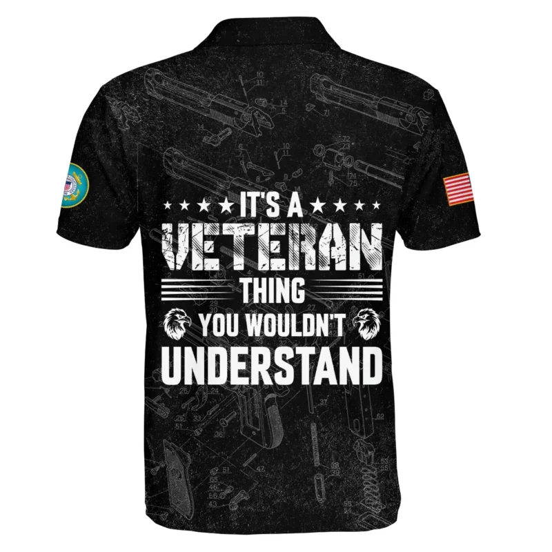 It's A Veteran Thing You Wouldn't Understand Bullet Dissection U.S. Coast Guard All Over Prints BLVTR21924A1CGPL - Polo Shirt