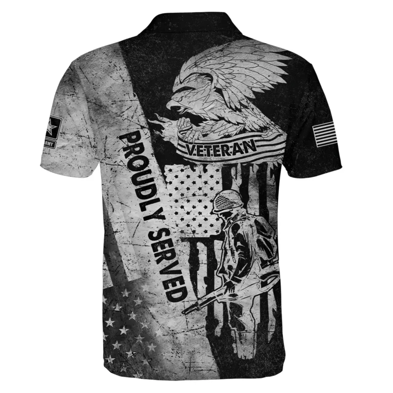 Proudly Served Eagle US Flag U.S. Army All Over Prints BLVTR21924A2AMPL - Polo Shirt