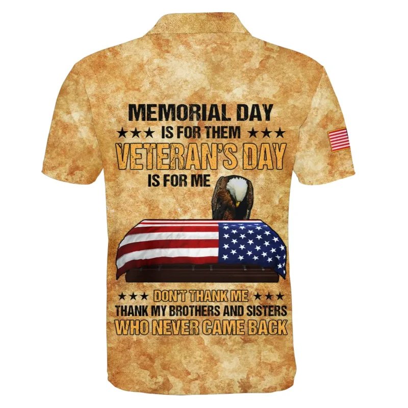 Memorial Day Is For Them Veteran's Day Is For Me U.S. Air Force All Over Prints BLVTR21924A3AFPL - Polo Shirt