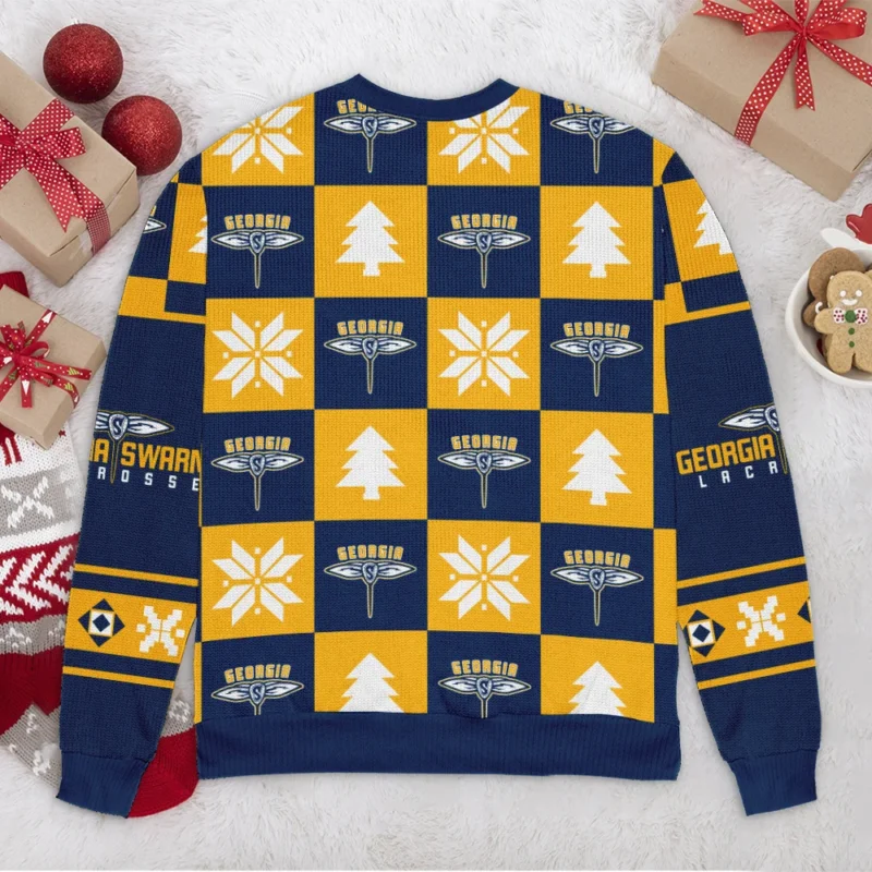 Special Release Ugly Sweater Georgia Swarm National Lacrosse League All Over Prints Christmas Season HONLL190924SW01GEO