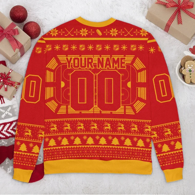 Special Release Calgary Flames NHL Ugly Sweater All Over Prints Christmas Season QTNHLTK160924A11