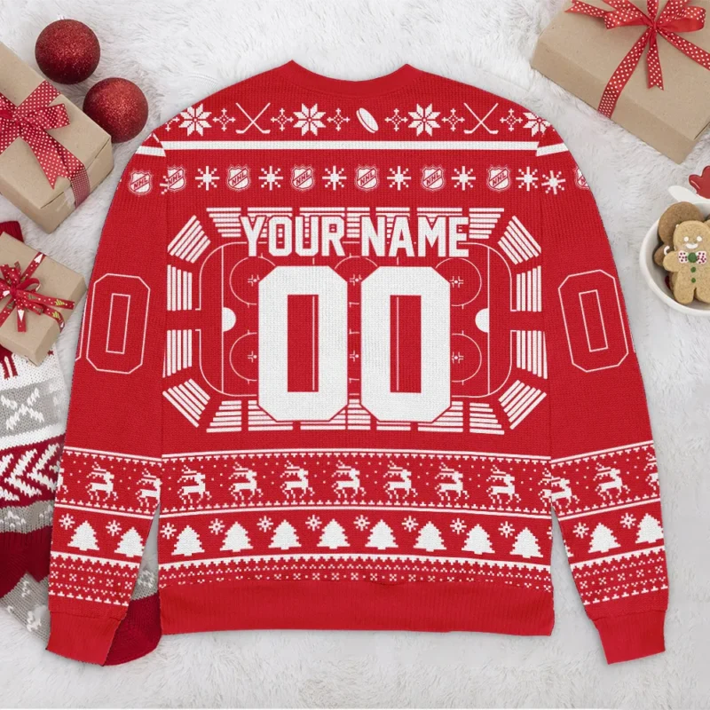 Special Release Detroit Red Wings NHL Ugly Sweater All Over Prints Christmas Season QTNHLVA160924A3