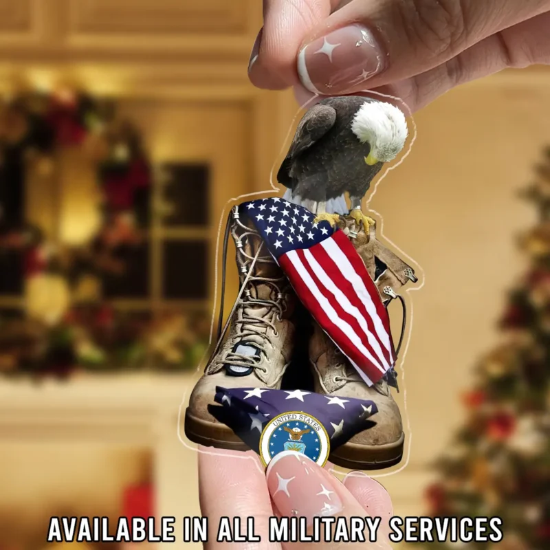 Honor The Fallen U.S. Air Force Veteran Custom Shape Ornament BLVTR23924A3AF