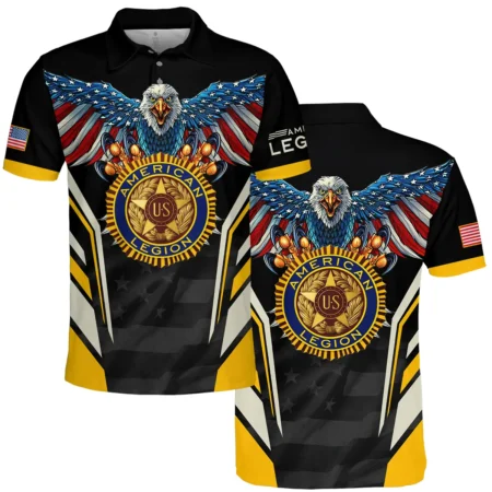 Eagle And American Legion United States Veteran All Over Prints BLVET24924A3PL - Polo Shirt