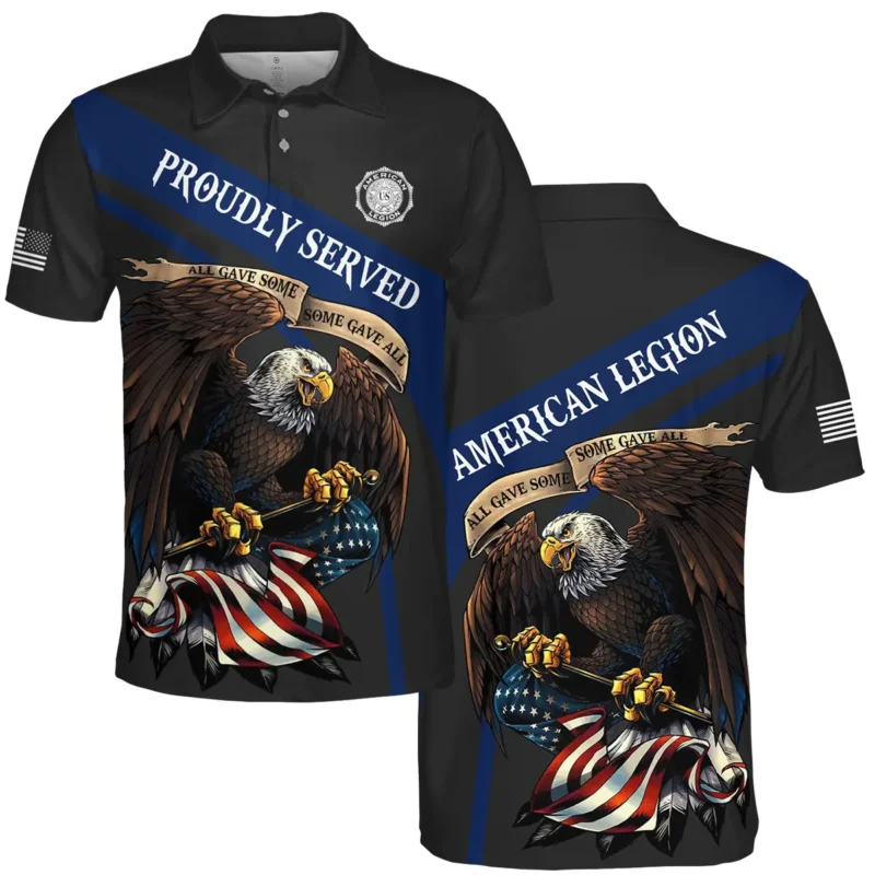 Proudly Served All Gave Some SGA American Legion United States Veteran All Over Prints BLVET24924C1PL - Polo Shirt