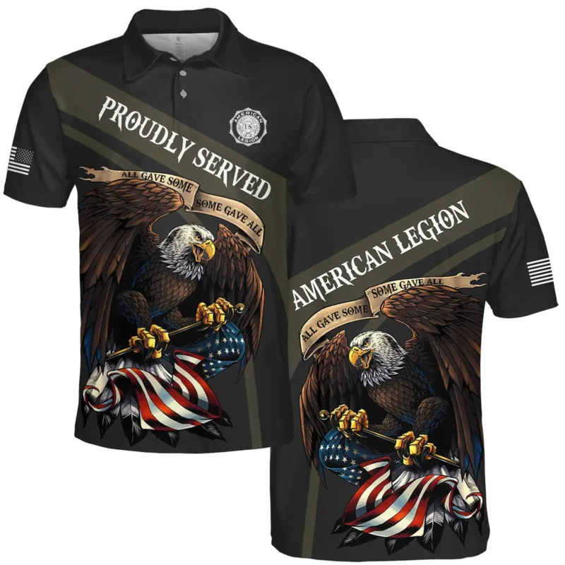 Proudly Served All Gave Some SGA American Legion United States Veteran All Over Prints BLVET24924C3PL - Polo Shirt