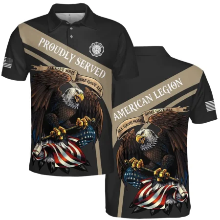 Proudly Served All Gave Some SGA American Legion United States Veteran All Over Prints BLVET24924C4PL - Polo Shirt