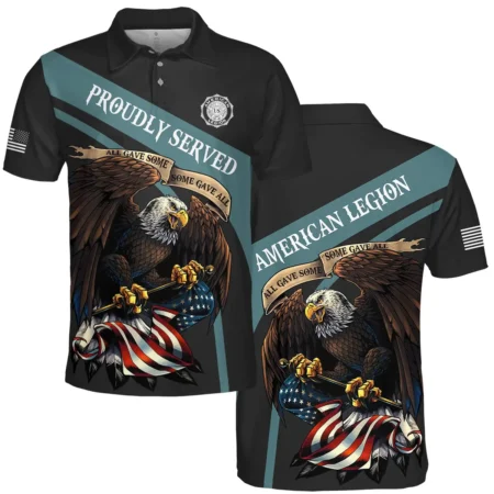 Proudly Served All Gave Some SGA American Legion United States Veteran All Over Prints BLVET24924C5PL - Polo Shirt